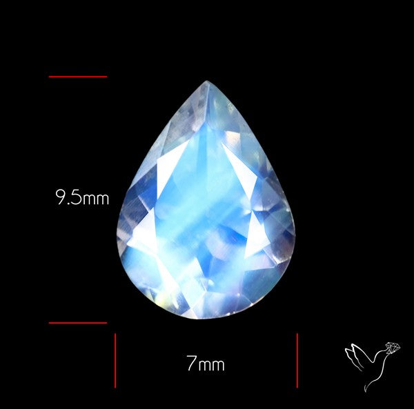 Clean Madagascar Rainbow Moonstone Faceted Fine Gemstone High Grade
