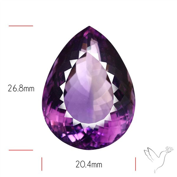 Brazilian Amethyst Clear Large Faceted Fine Gemstone