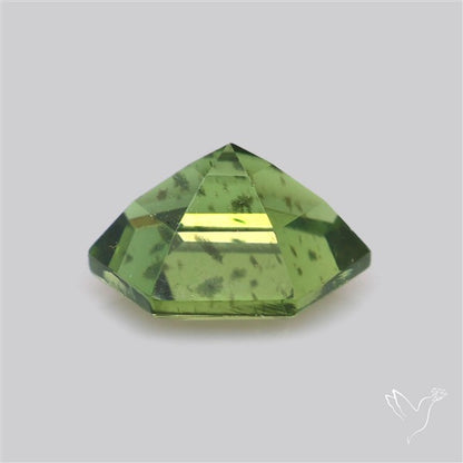Rare Green Apatite Faceted Fine Gemstone Natural Geometric Shape