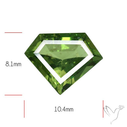 Rare Green Apatite Faceted Fine Gemstone Natural Geometric Shape
