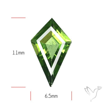 Rare Green Apatite Faceted Fine Gemstone Natural Geometric Shape