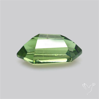 Rare Green Apatite Faceted Fine Gemstone Natural Geometric Shape