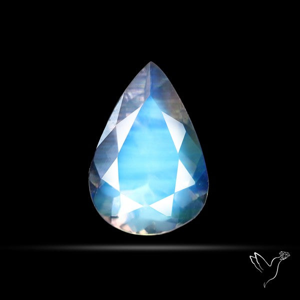 Indian Rainbow Moonstone Faceted Fine Gemstone High Grade