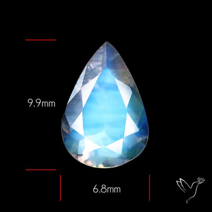 Indian Rainbow Moonstone Faceted Fine Gemstone High Grade