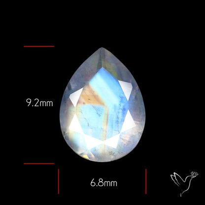 Indian Rainbow Moonstone Faceted Fine Gemstone High Grade
