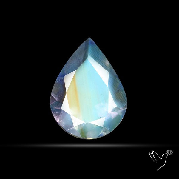 Indian Rainbow Moonstone Faceted Fine Gemstone High Grade
