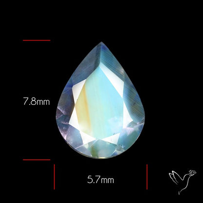 Indian Rainbow Moonstone Faceted Fine Gemstone High Grade
