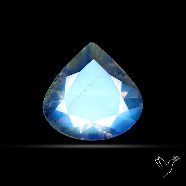 Indian Rainbow Moonstone Faceted Fine Gemstone High Grade