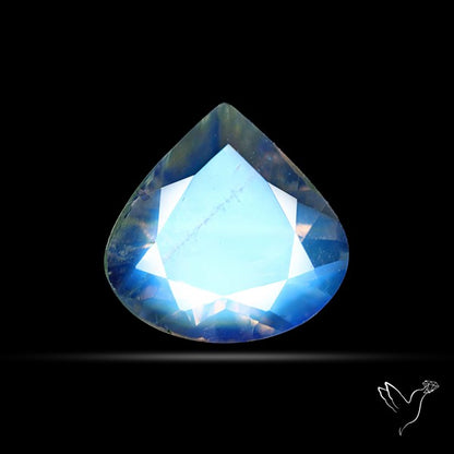 Indian Rainbow Moonstone Faceted Fine Gemstone High Grade