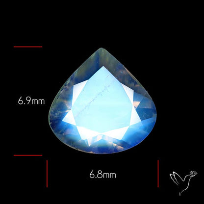 Indian Rainbow Moonstone Faceted Fine Gemstone High Grade