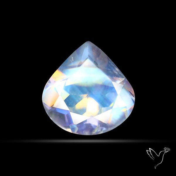 Clean Madagascar Rainbow Moonstone Faceted Fine Gemstone High Grade