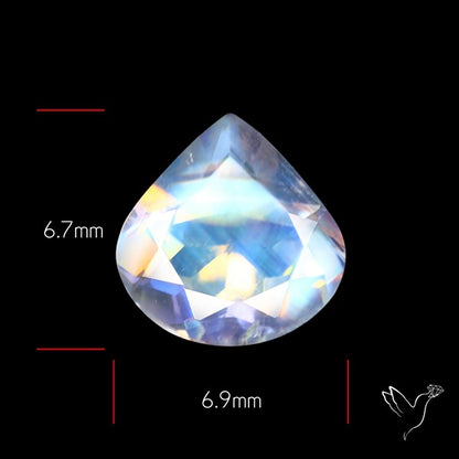 Clean Madagascar Rainbow Moonstone Faceted Fine Gemstone High Grade