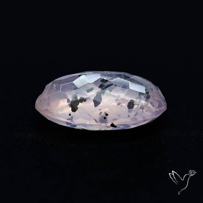 Rose Quartz with Diopside Inclusion Faceted Fine Gemstone