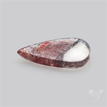Rare Brazilian Lepidocrocite In Quartz Cabochon