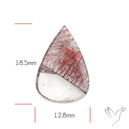Rare Brazilian Lepidocrocite In Quartz Cabochon