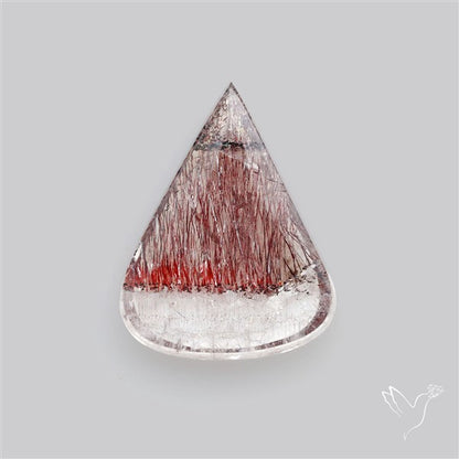 Rare Brazilian Lepidocrocite In Quartz Cabochon