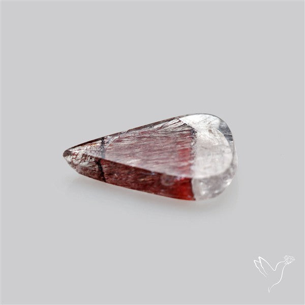 Rare Brazilian Lepidocrocite In Quartz Cabochon
