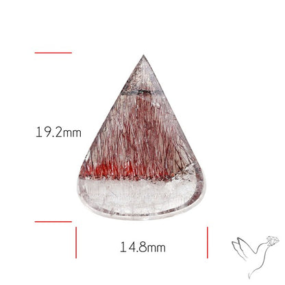 Rare Brazilian Lepidocrocite In Quartz Cabochon