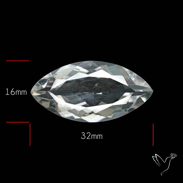 Himalayan Clear Crystal Quartz Faceted Fine Gemstone