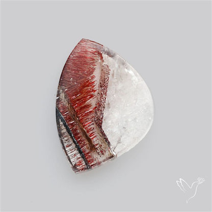 Rare Brazilian Lepidocrocite In Quartz Cabochon