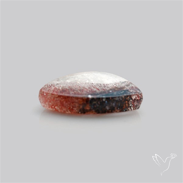 Rare Brazilian Lepidocrocite In Quartz Cabochon