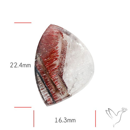 Rare Brazilian Lepidocrocite In Quartz Cabochon