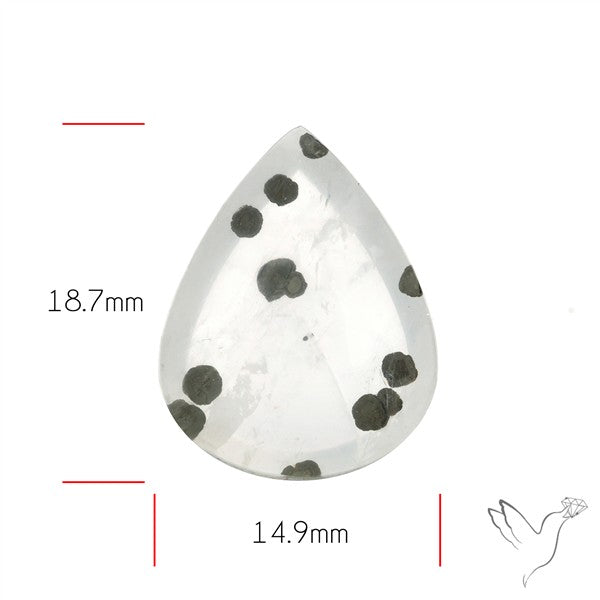 Rare Pyrite Included Quartz Cabochon