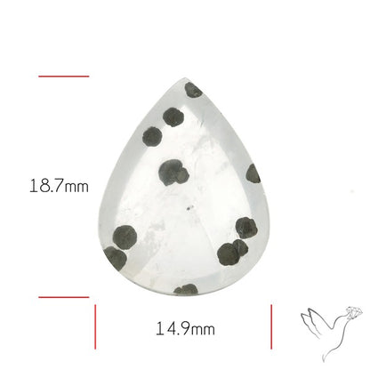 Rare Pyrite Included Quartz Cabochon