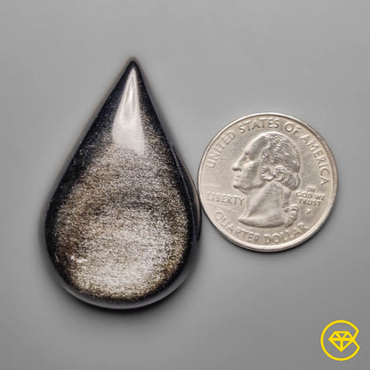 Silversheen Obsidian Cabochon