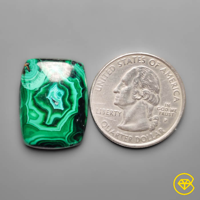 Chrysocolla In Malachite Cabochon