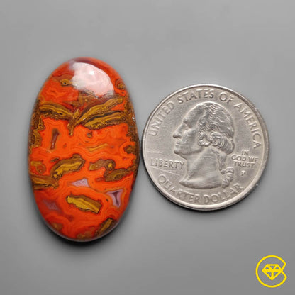 Moroccan Seam Agate Cabochon