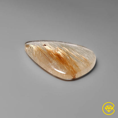 Rutilated Quartz Cabochon Copper