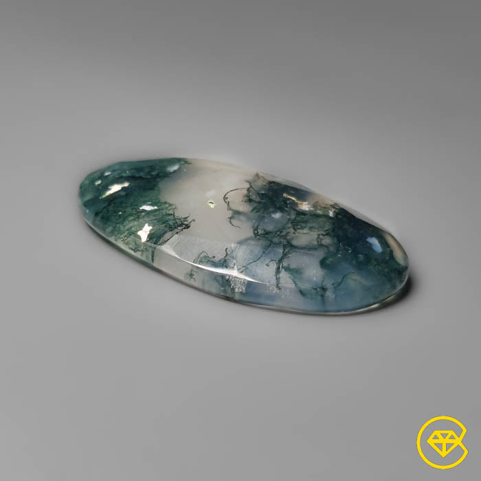 Checkerboard Cut Moss Agate