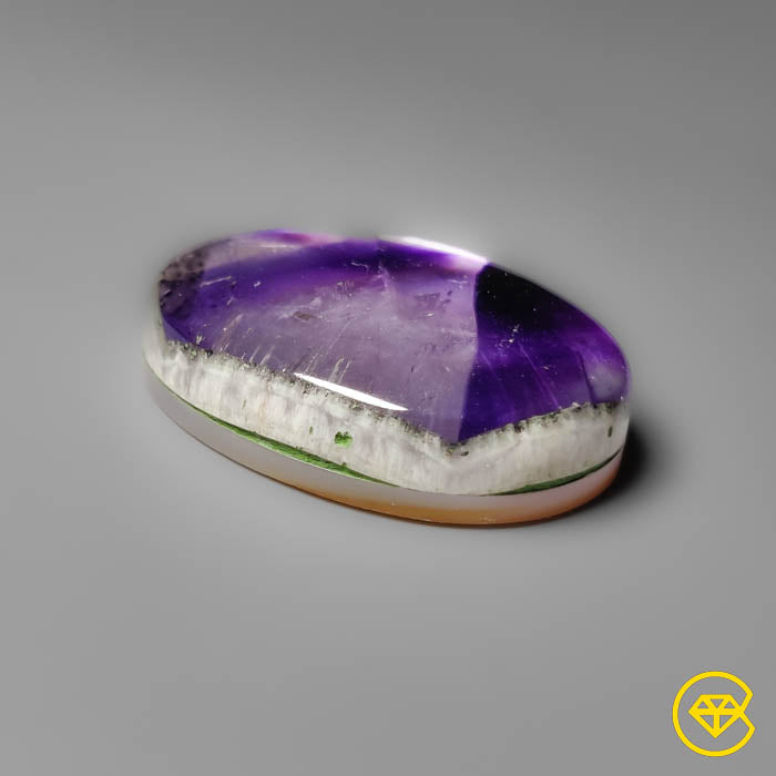 Trapiche Amethyst With Mother Of Pearl Doublet