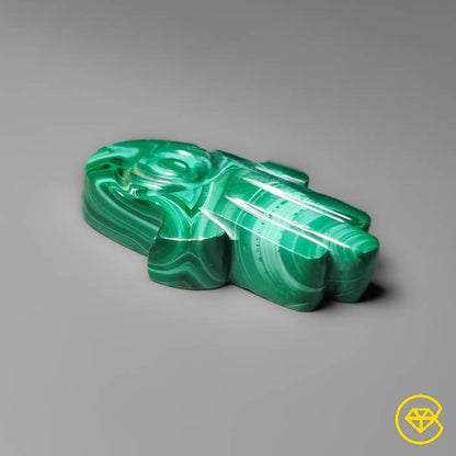 Malachite Hamsa Carving