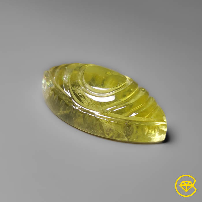Lemon Quartz Evil Eye Carving