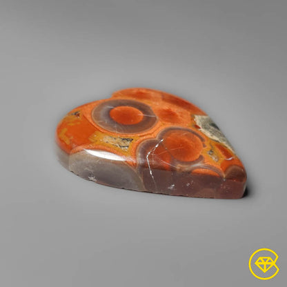 Peanut Obsidian Heart Carving