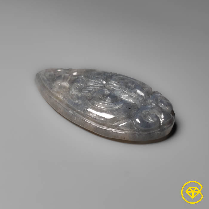 Silversheen Obsidian Mughal Carving
