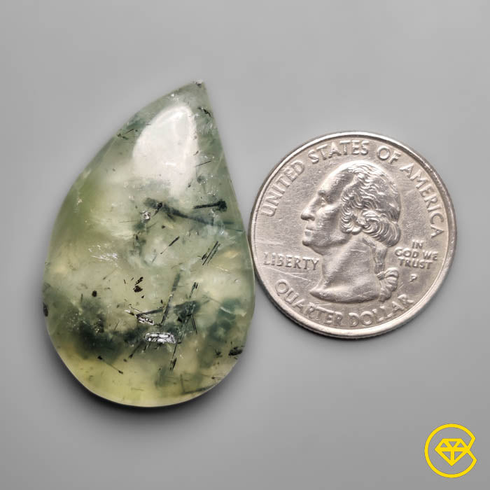 Prehnite with Black Tourmaline Inclusions