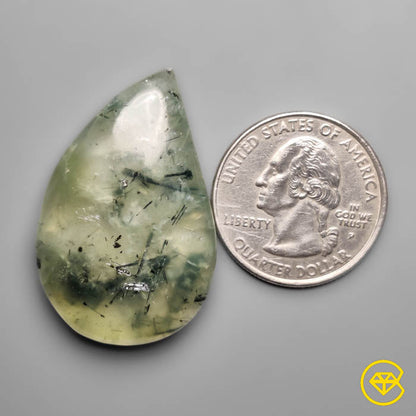 Prehnite with Black Tourmaline Inclusions