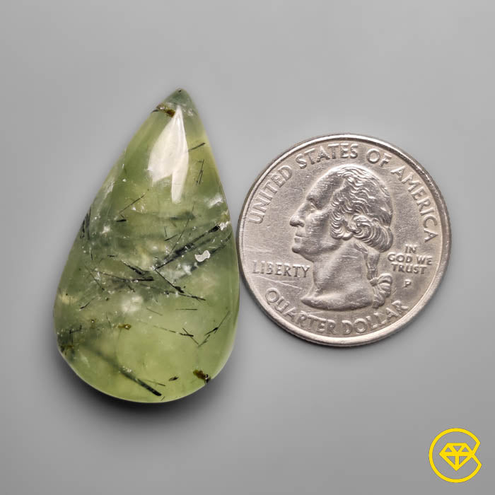 Prehnite with Black Tourmaline Inclusions