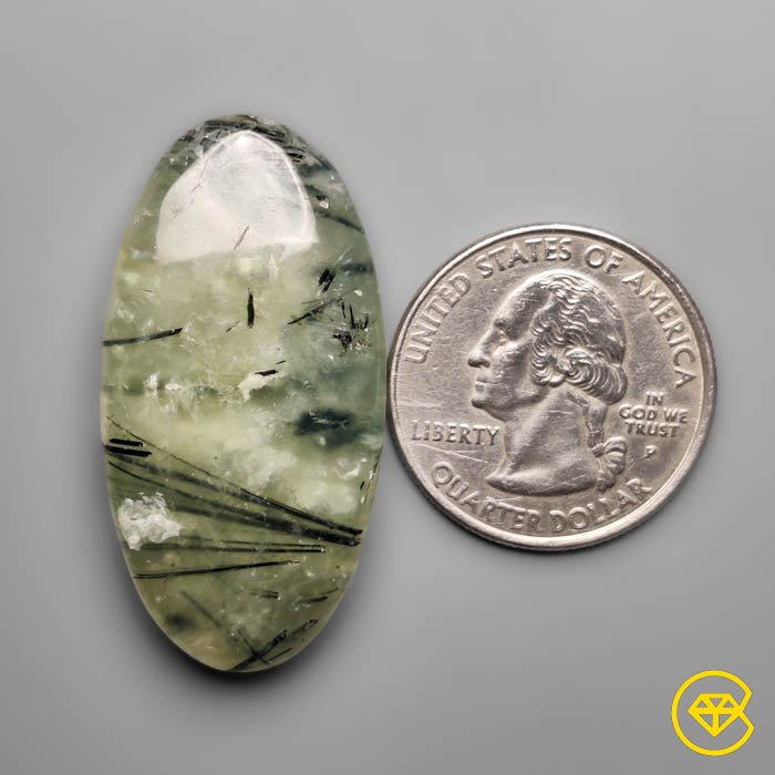 Prehnite with Black Tourmaline Inclusions