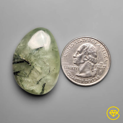 Prehnite with Black Tourmaline Inclusions