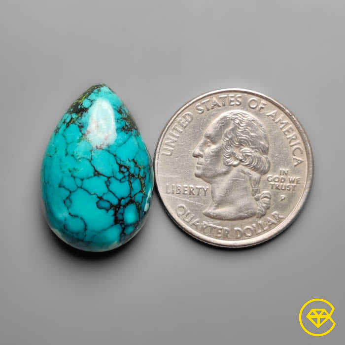 Hubei Turquoise Drop Cabochon