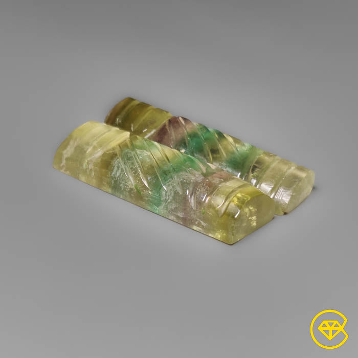Fluorite Mughal Carvings Pair