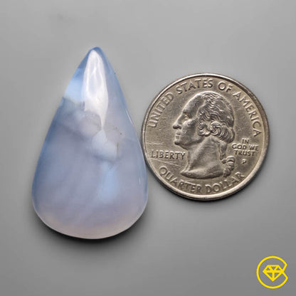 Large Namibian Blue Chalcedony Cabochon