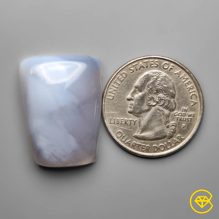 Large Namibian Blue Chalcedony Cabochon