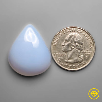 Large Namibian Blue Chalcedony Cabochon