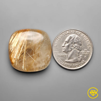 Golden Rutilated Quartz Cabochon