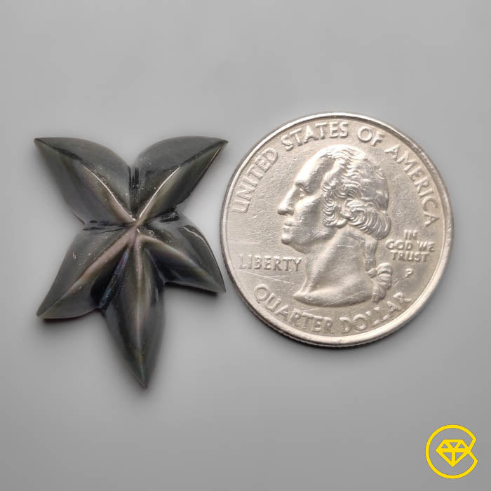 Rainbow Obsidian Star Fish Carving